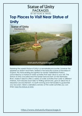 Top Places to Visit Near Statue of Unity