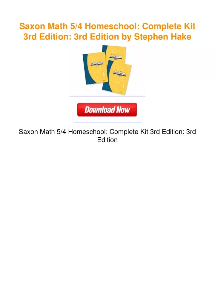 saxon math 5 4 homeschool complete