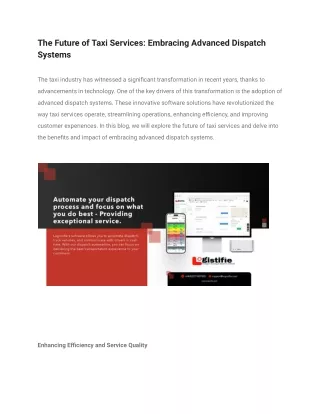 The Future of Taxi Services_ Embracing Advanced Dispatch Systems