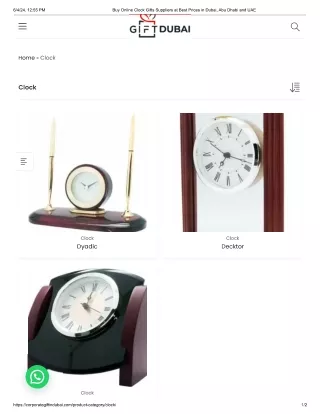 Buy Online Clock Gifts In Abu Dhabi