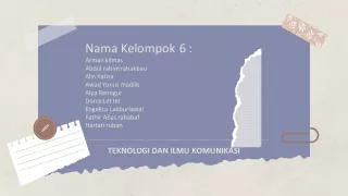 TIK kel 6 A23 Aplikasi Penunjang Pembelajaran