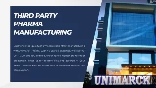Third Party Pharma Contract Manufacturing Services