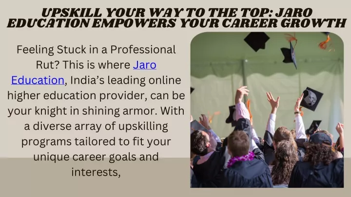 upskill your way to the top jaro education