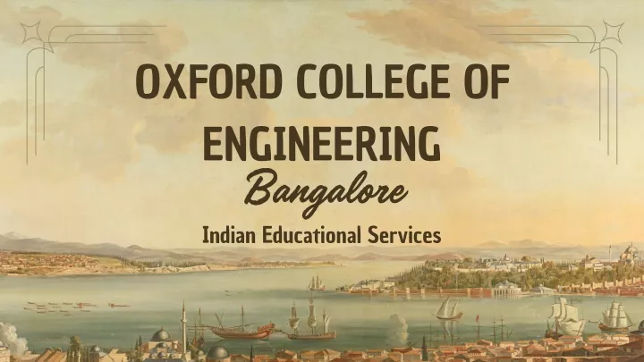 oxford college of engineering bangalore indian