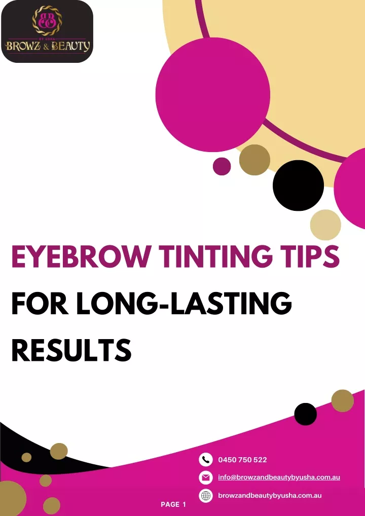 eyebrow tinting tips