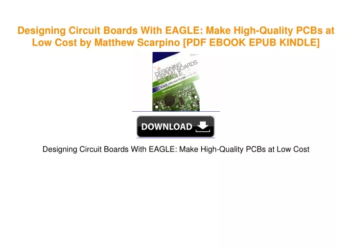 designing circuit boards with eagle make high