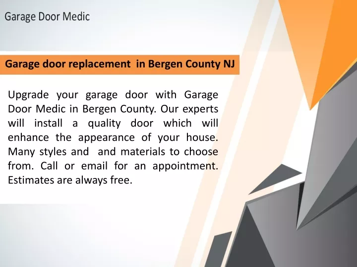 garage door replacement in bergen county nj