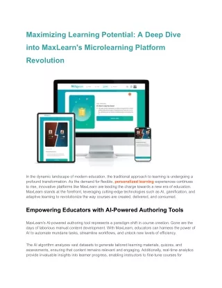 maximizing learning potential a deep dive