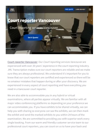 Court reporting services Vancouver