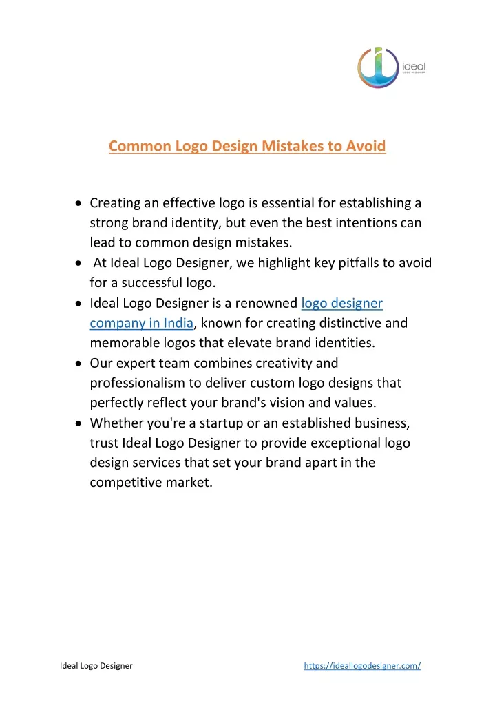 common logo design mistakes to avoid