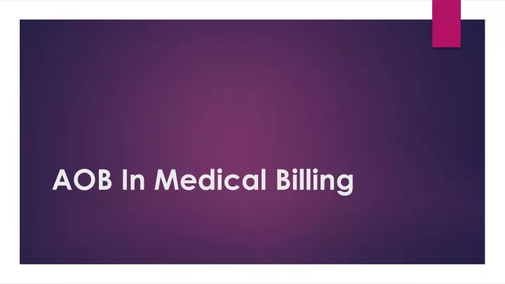 aob in medical billing