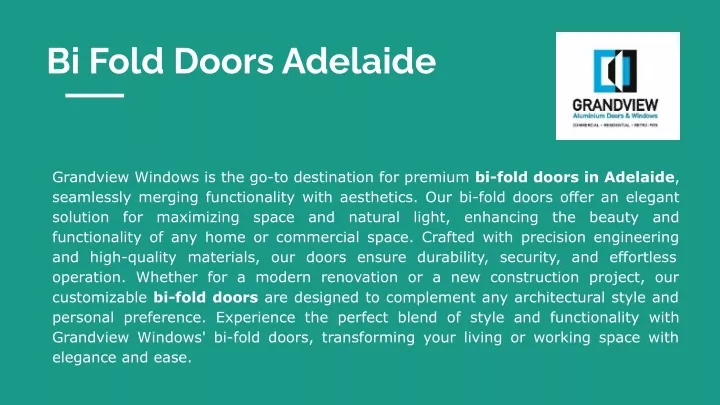 bi fold doors adelaide