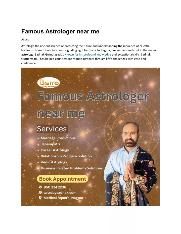 famous astrologer near me