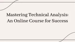 online technical analysis course