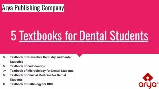 Top Textbooks for Dental Students | Arya Publishing Company