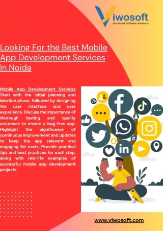 Looking For the Best Mobile App Development Services In Noida