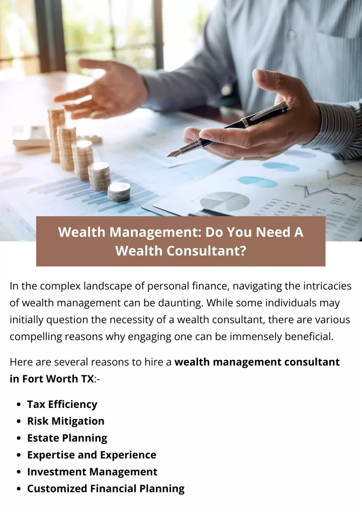 wealth management do you need a wealth consultant