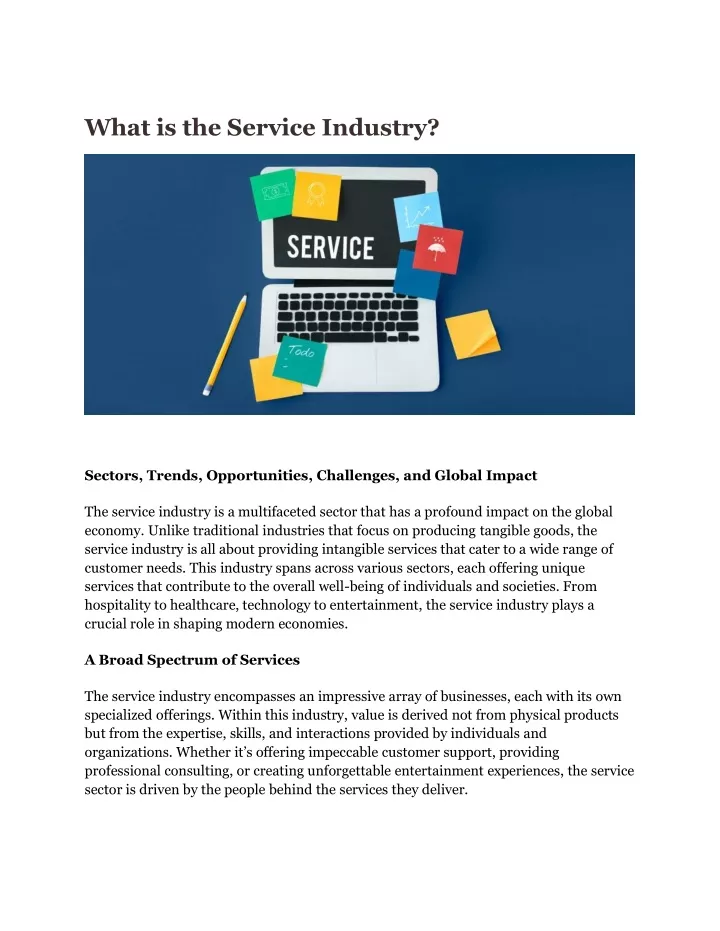 what is the service industry