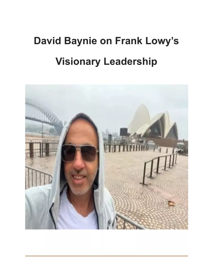 david baynie on frank lowy s