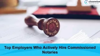 Top Employers Who Actively Hire Commissioned Notaries