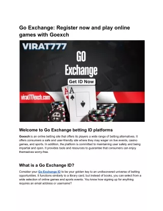 Go Exchange_ Register now and play online games with Goexch