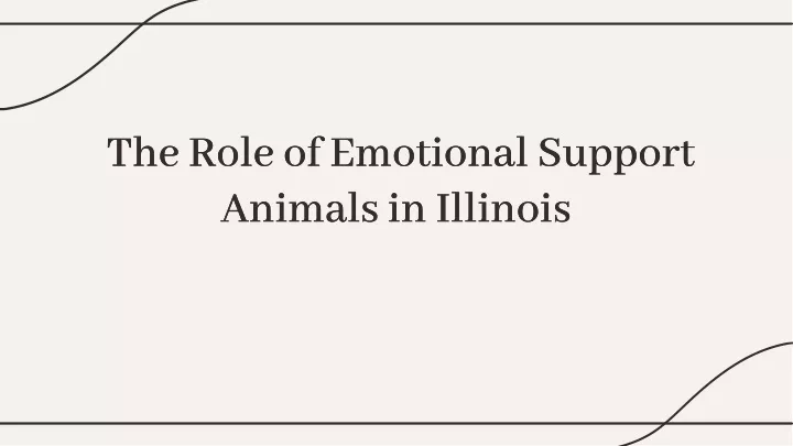 the role of emotional support animals in illinois