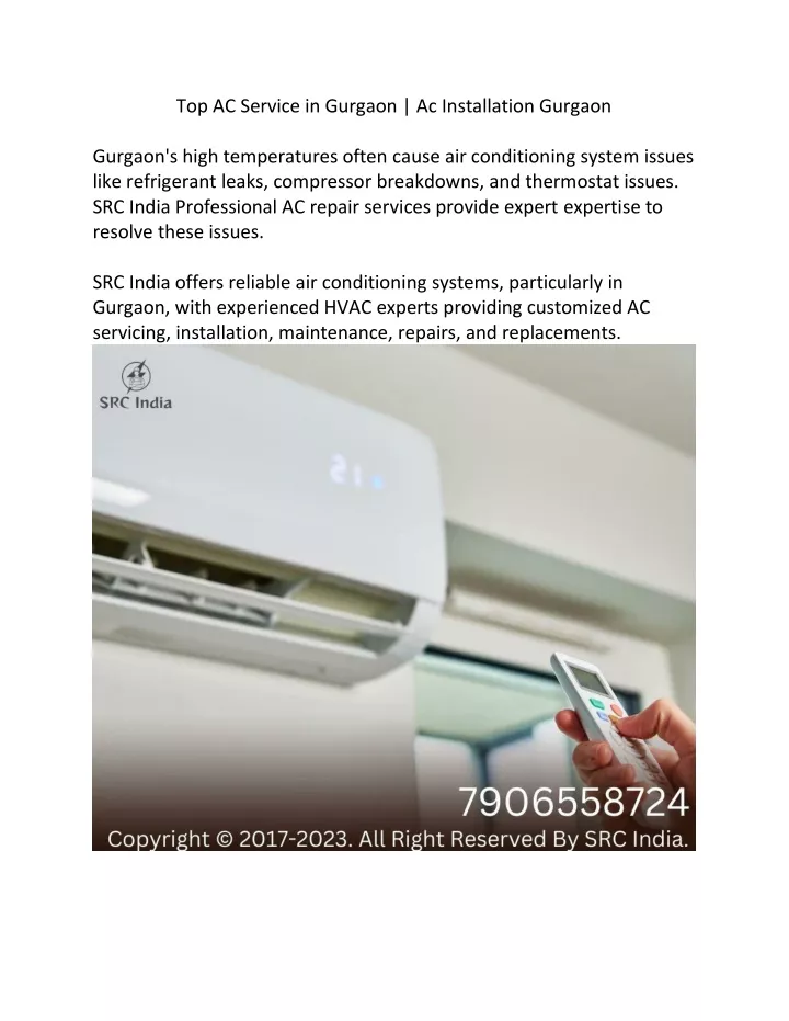 top ac service in gurgaon ac installation gurgaon