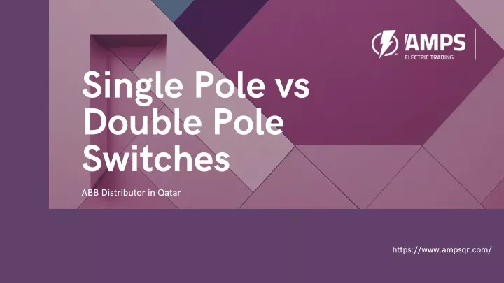 single pole vs double pole switches