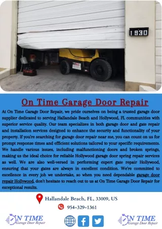 On Time Garage Door Repair