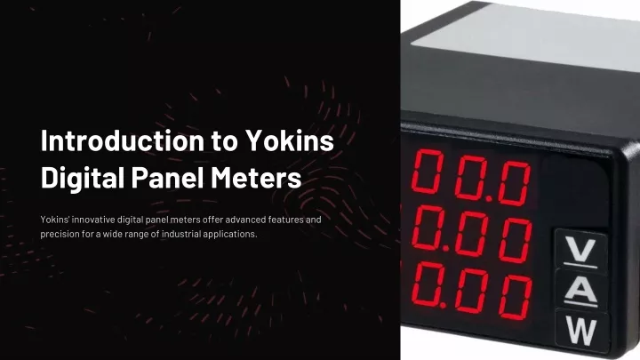 introduction to yokins digital panel meters