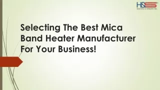 How to Choose the Perfect Mica Band Heater Supplier for Your Needs