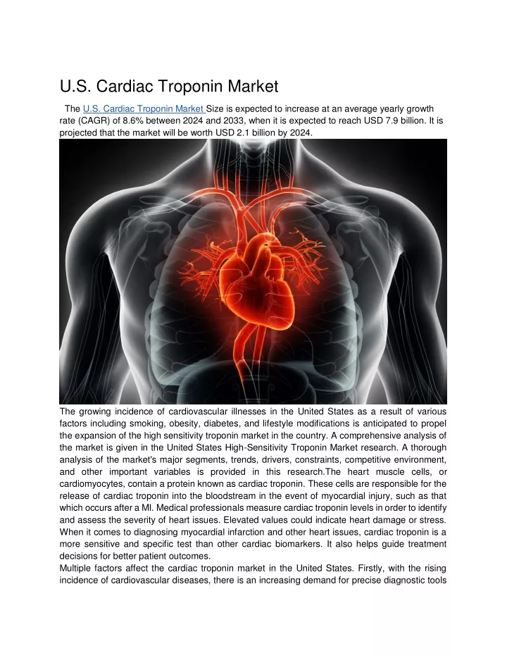 u s cardiac troponin market