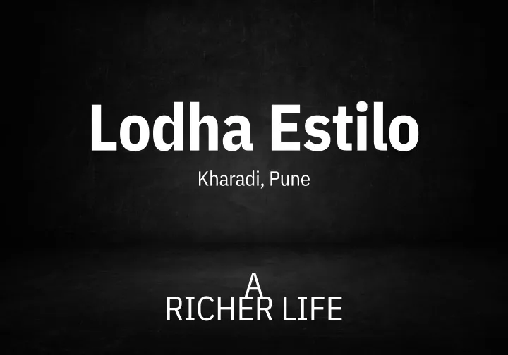 lodha estilo kharadi pune