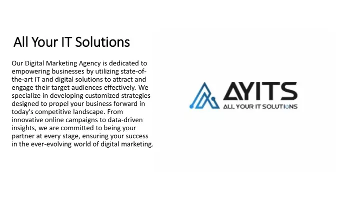 all your it solutions all your it solutions