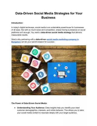 data driven social media strategies for your