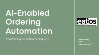 AI-Enabled Ordering Automation: Revolutionizing the Restaurant Industry