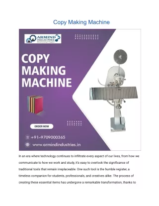 Copy Making Machine