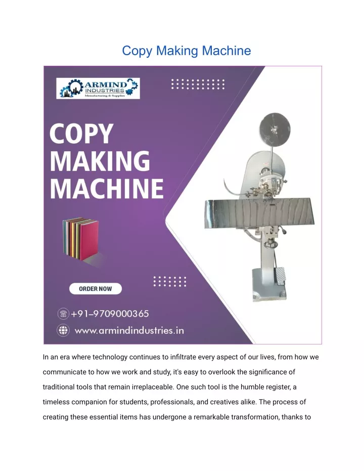 copy making machine