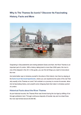 Why Is The Thames So Iconic_ Discover Its Fascinating History, Facts and More