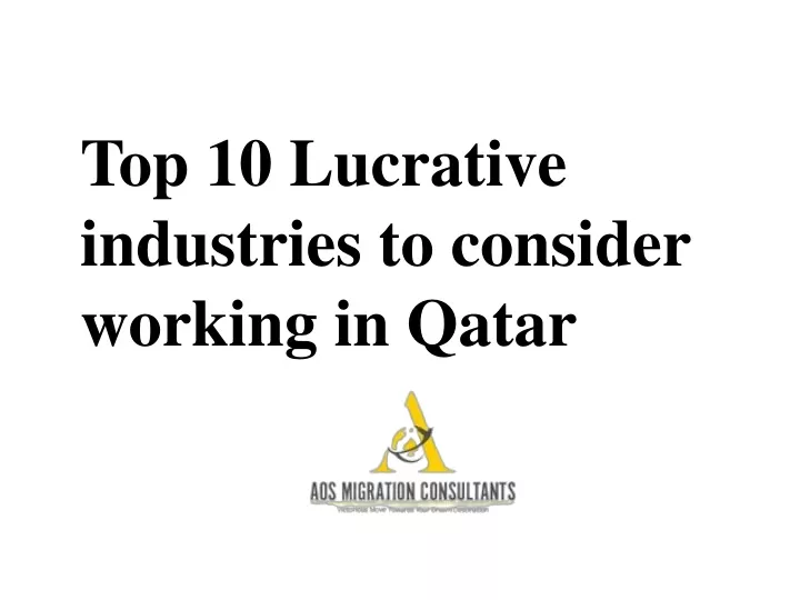 top 10 lucrative industries to consider working