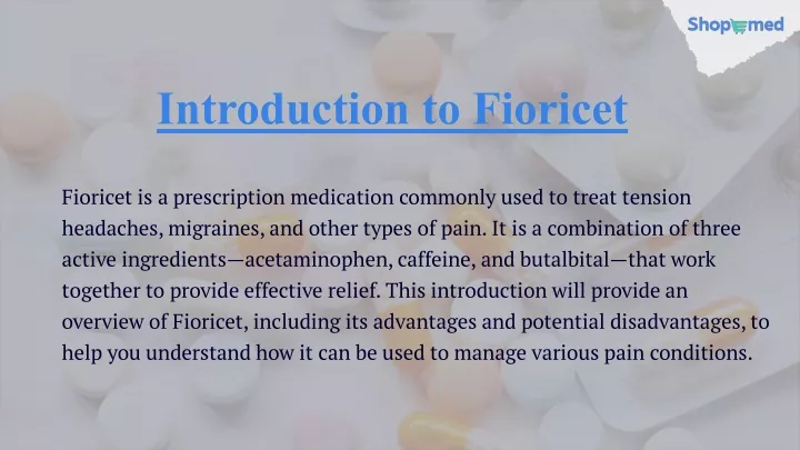 introduction to fioricet