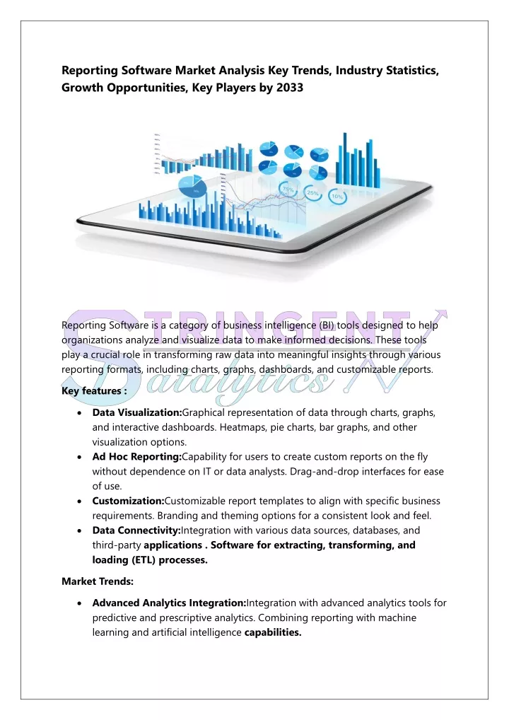 reporting software market analysis key trends