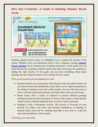 summer beach painting