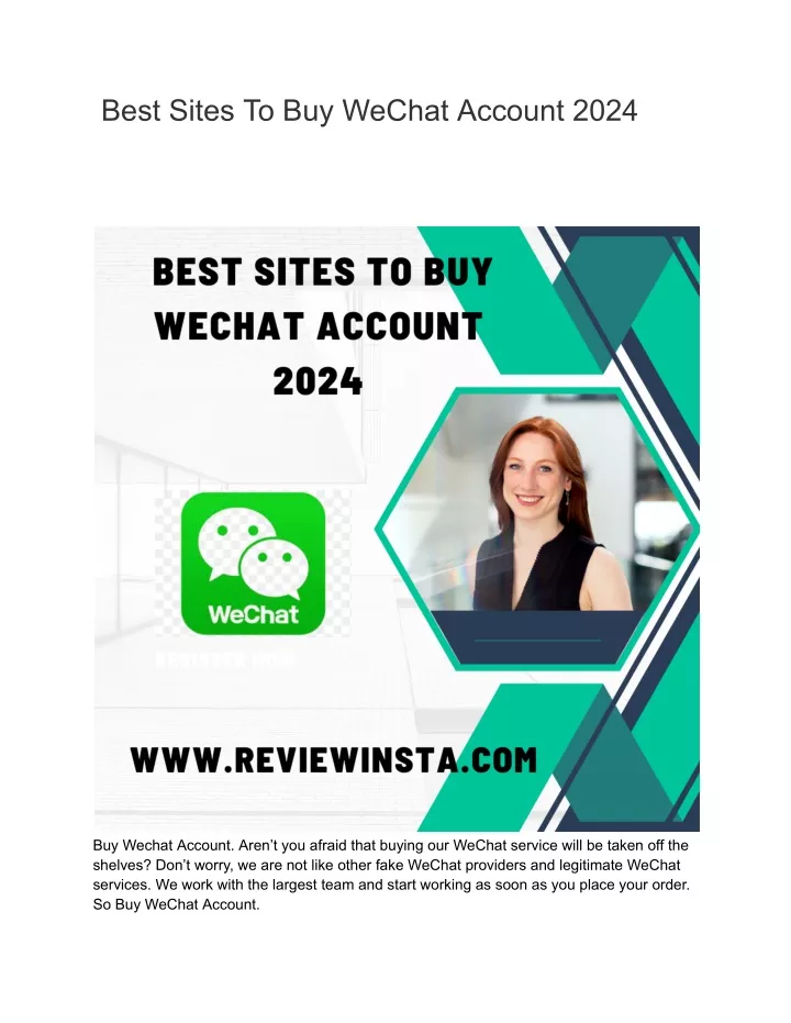 best sites to buy wechat account 2024