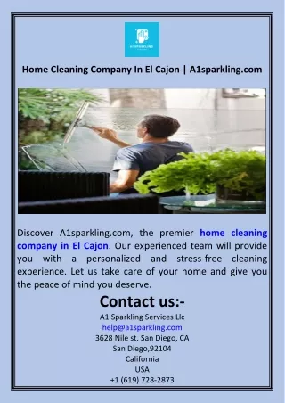 Home Cleaning Company In El Cajon  A1sparkling.com