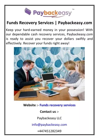 Funds Recovery Services | Paybackeasy.com