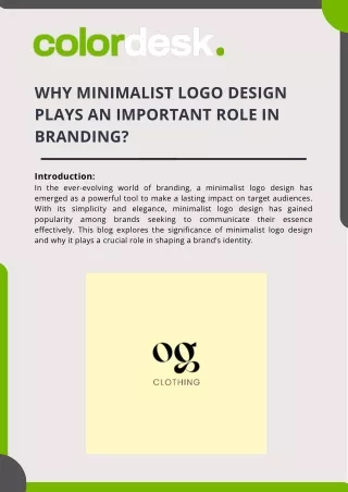 WHY MINIMALIST LOGO DESIGN PLAYS AN IMPORTANT ROLE IN BRANDING