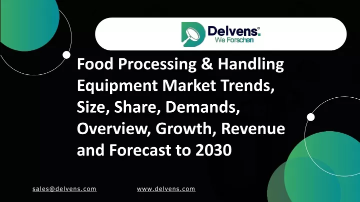 food processing handling equipment market trends