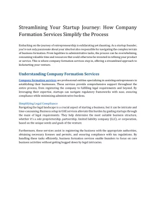 Streamlining Your Startup Journey_ How Company Formation Services Simplify the Process