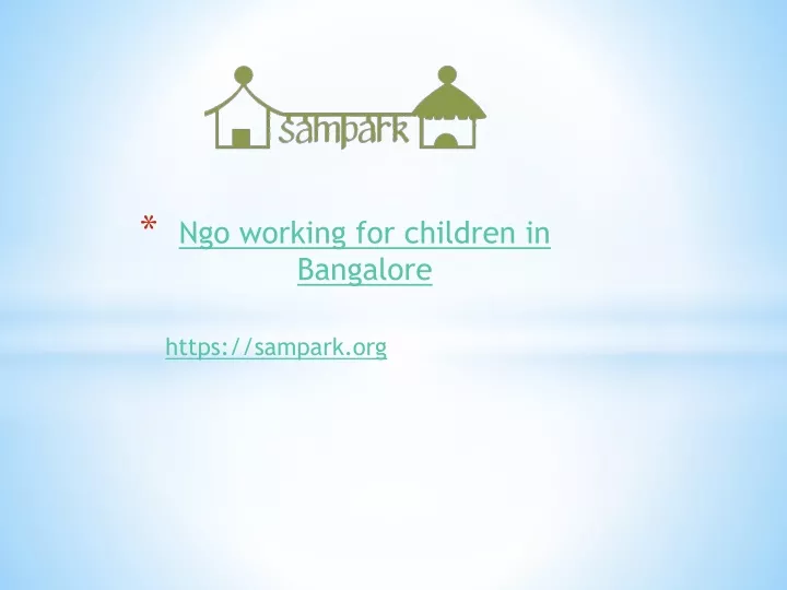 ngo working for children in bangalore